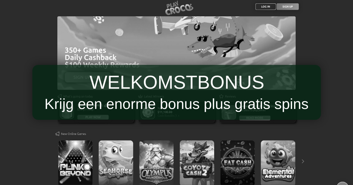 PlayCroco Casino welcome bonus