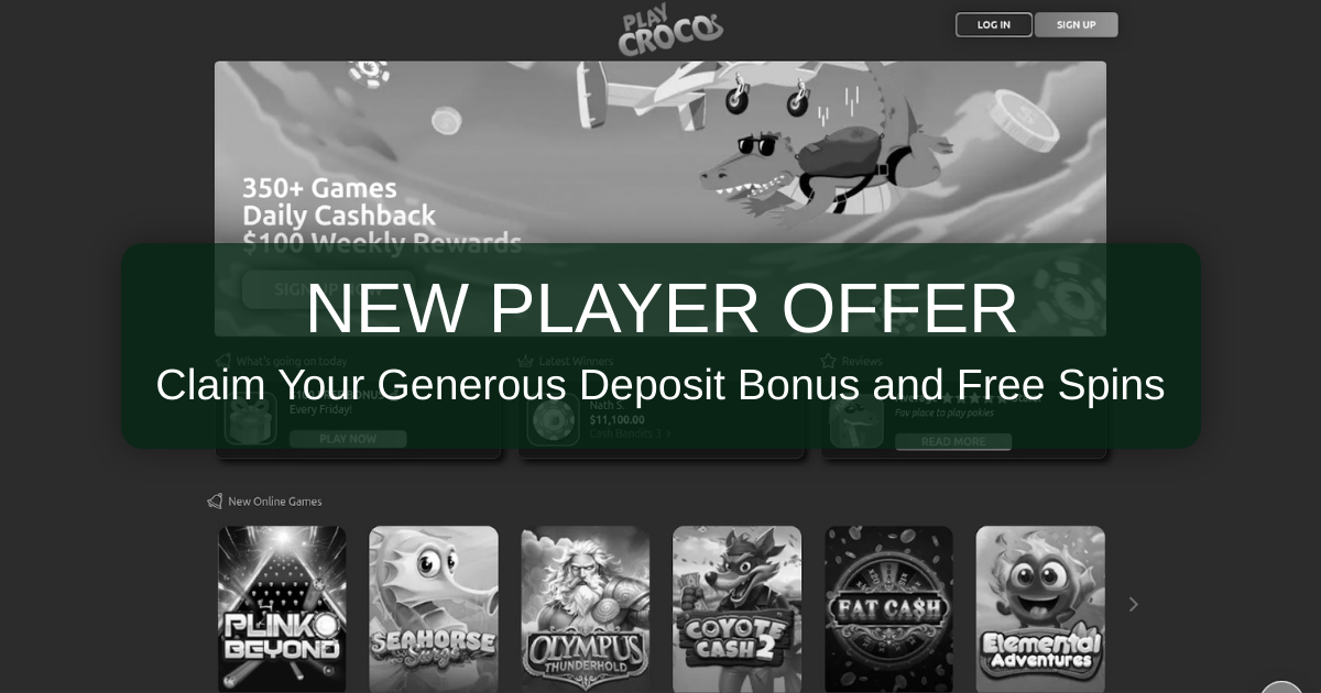 PlayCroco Casino welcome bonus
