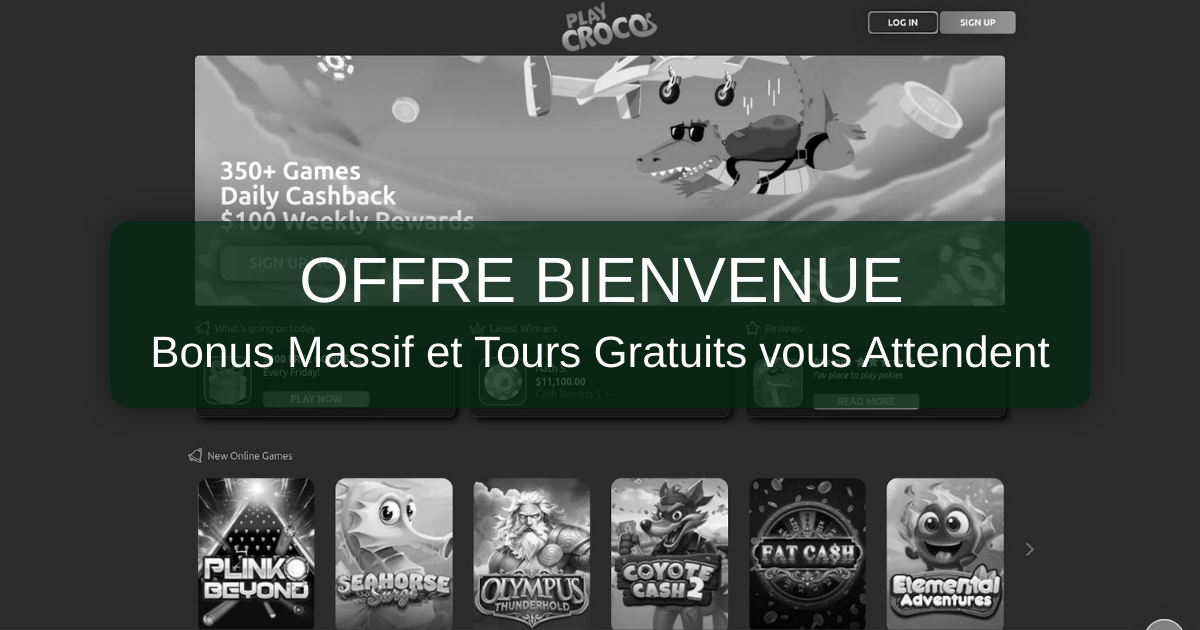 PlayCroco Casino welcome bonus